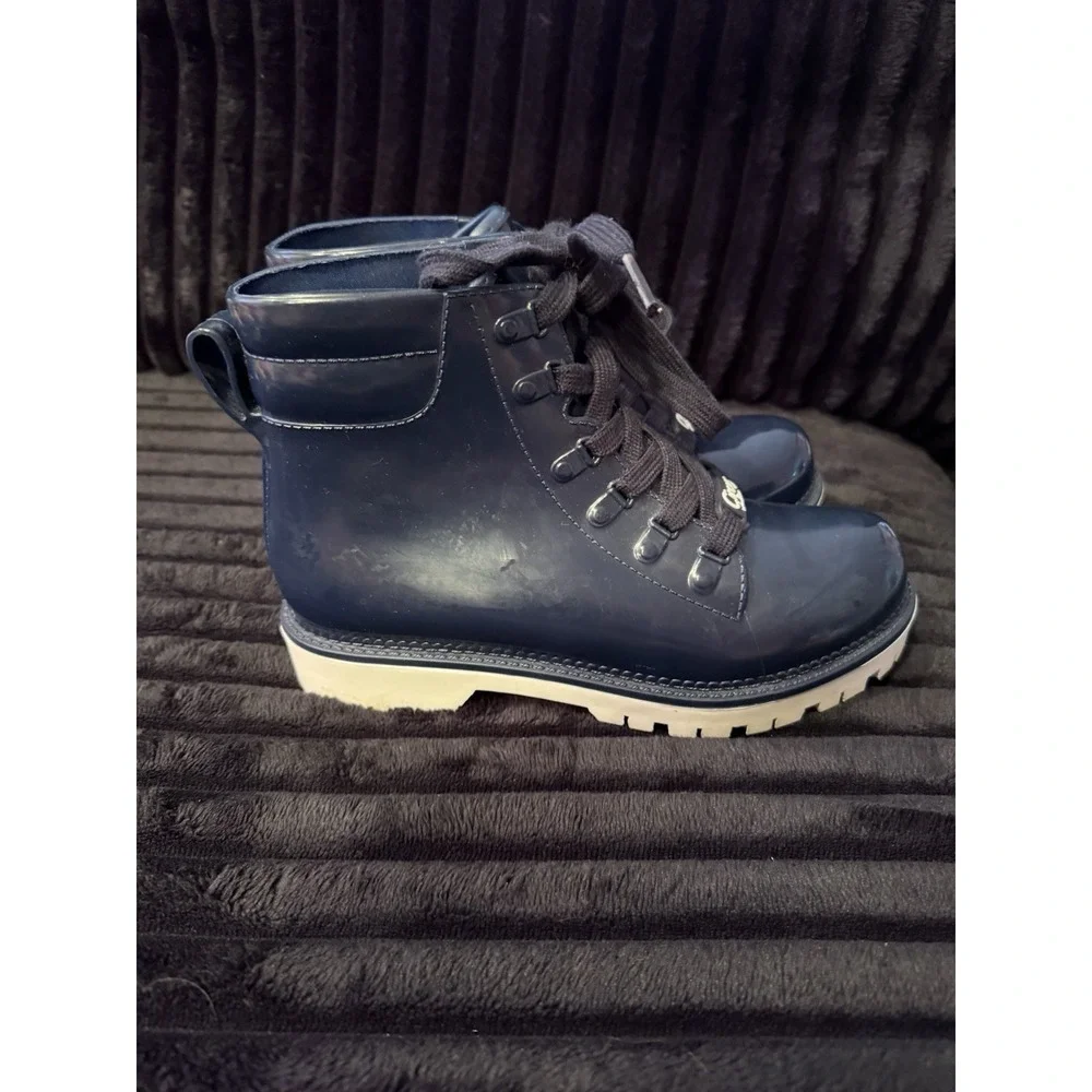 Circus by Sam Edelman Blue Kascade Chunky Rain Boots Womens‎ 6 Hiker Profile EUC